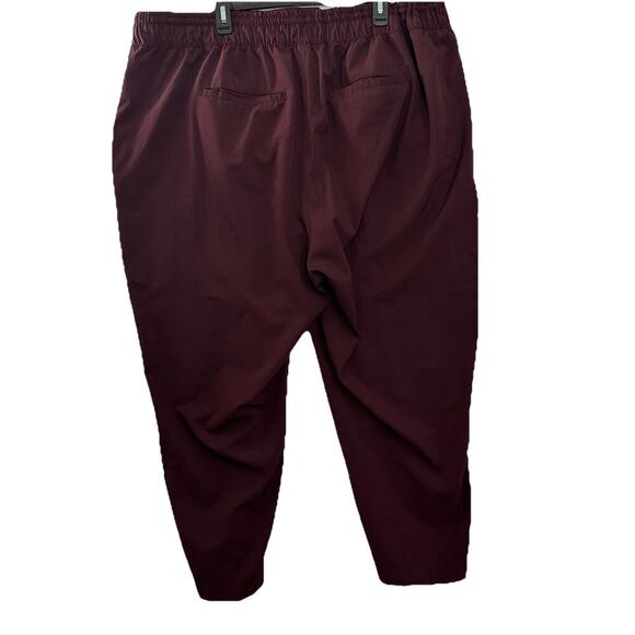 Old Navy Stretch Tech Pants Womens 3X Burgandy Quick Dry Pockets Lightweight - Picture 2 of 11